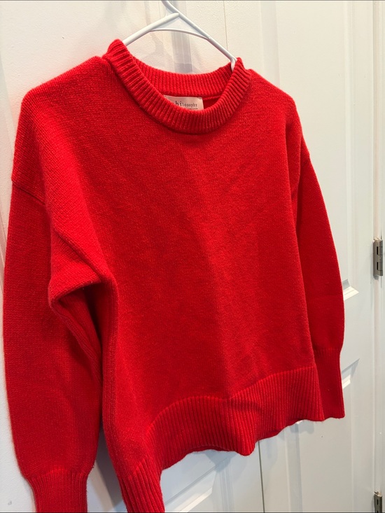 Philosophy Sweaters - Philosophy Anthropology Red Crewneck Sweater